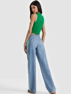 ARACELI TWO TONE CASHMERE TANK