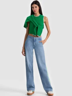 ARACELI TWO TONE CASHMERE TANK