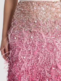 ASHTON FEATHERED SKIRT