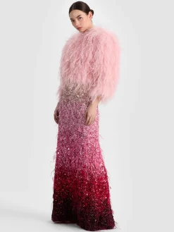 ASHTON FEATHERED SKIRT