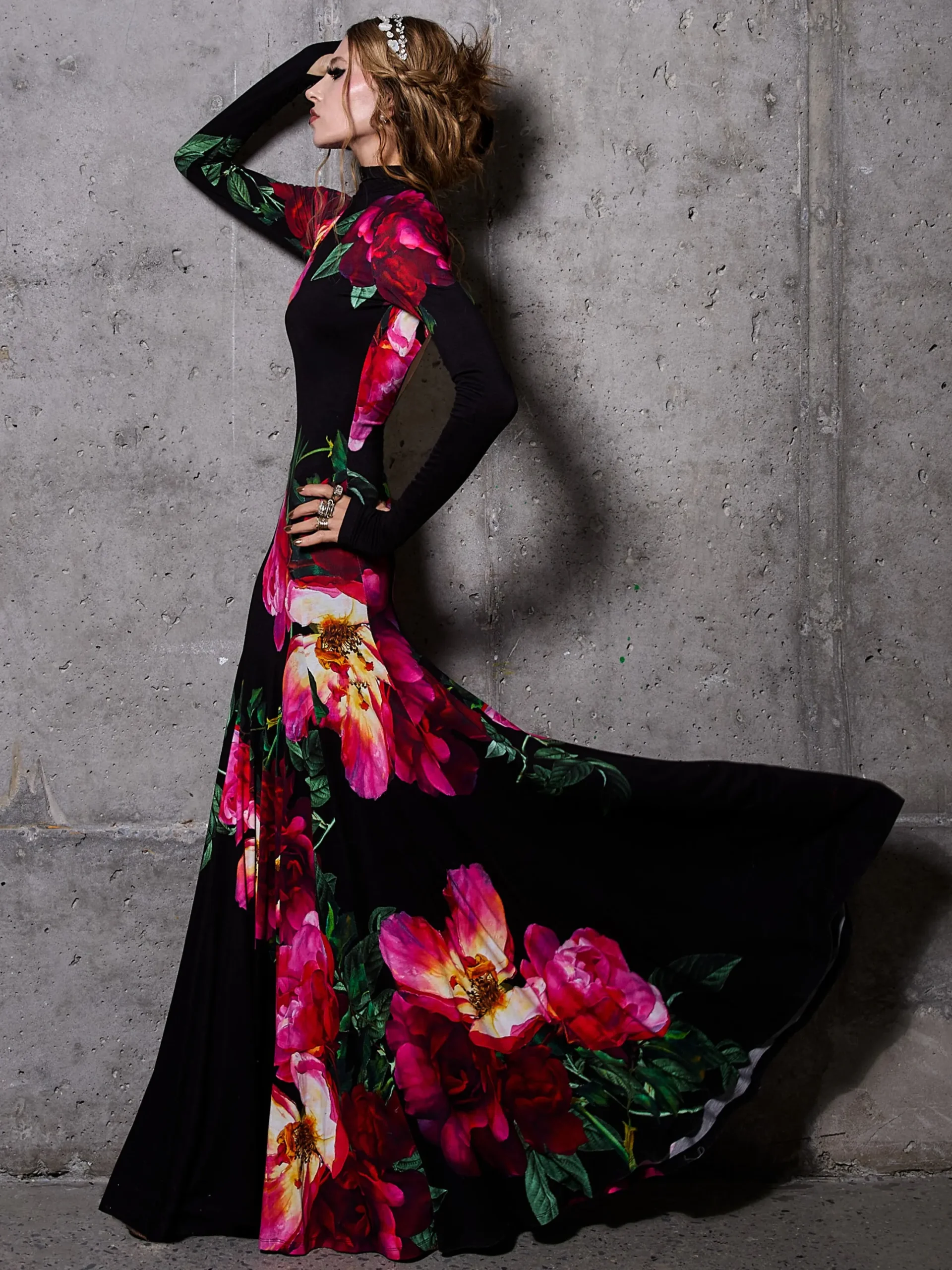 AUGUSTA OPEN BACK MAXI DRESS