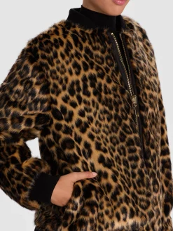 BECKY REVERSIBLE FAUX FUR BOMBER JACKET