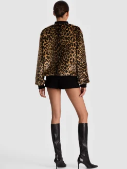 BECKY REVERSIBLE FAUX FUR BOMBER JACKET