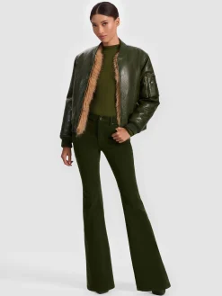 BECKY REVERSIBLE FAUX FUR BOMBER JACKET