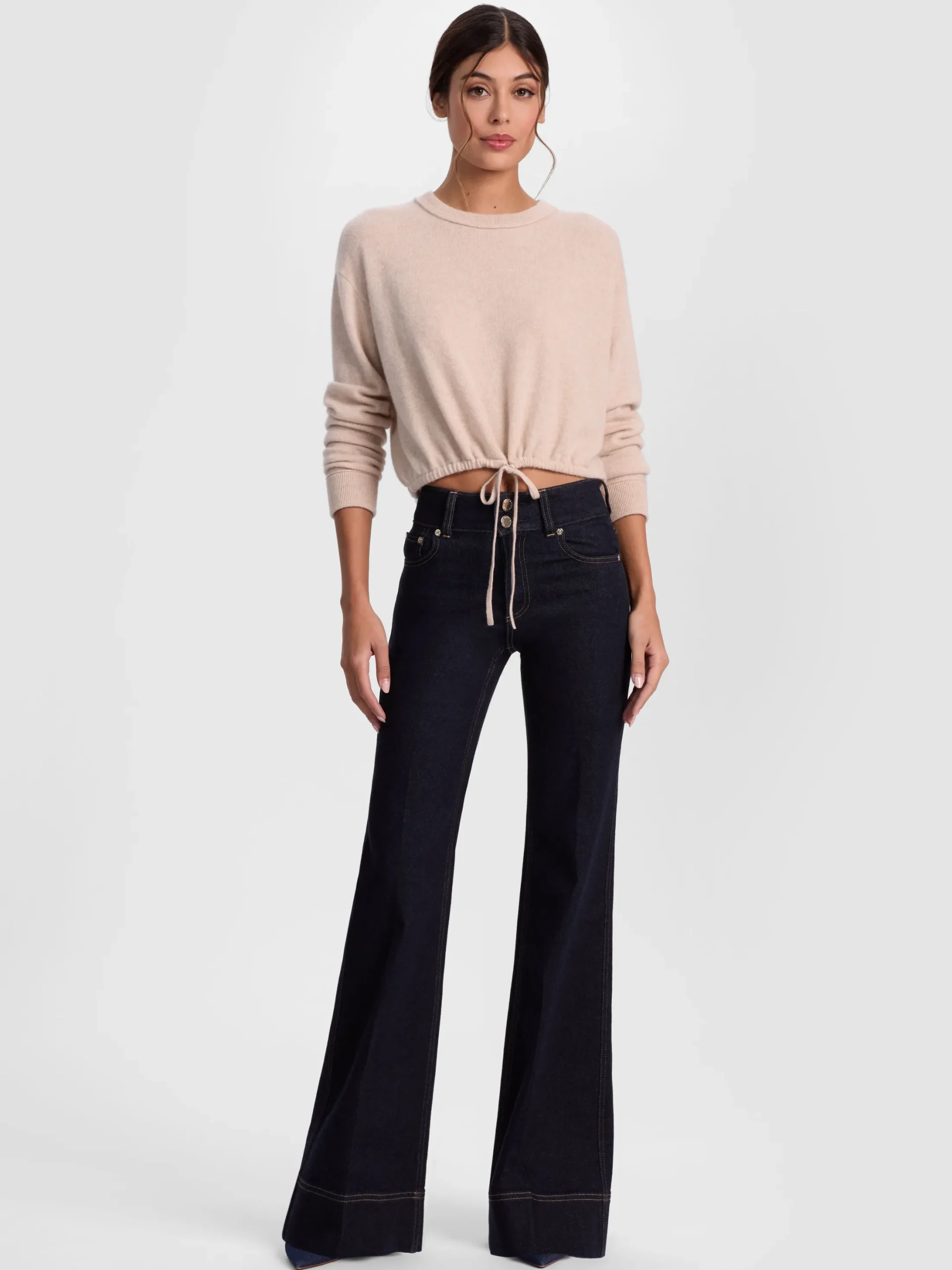 BERNETTA CROPPED CASHMERE PULLOVER