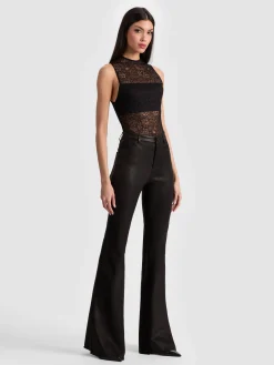 BRENT LEATHER BELL PANT