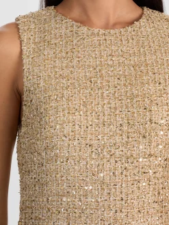 CADE EMBELLISHED TWEED MINI DRESS