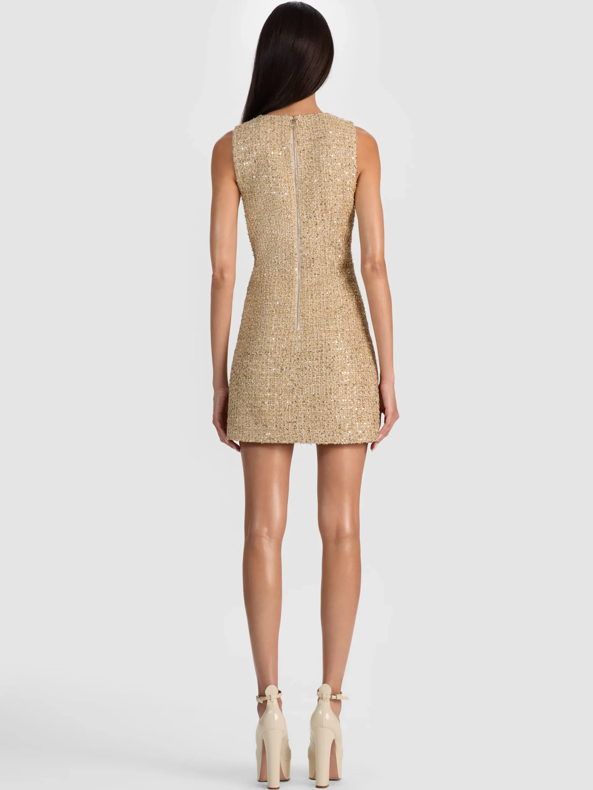 CADE EMBELLISHED TWEED MINI DRESS