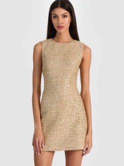 CADE EMBELLISHED TWEED MINI DRESS