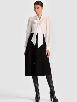 CALICA SUEDE MIDI SKIRT