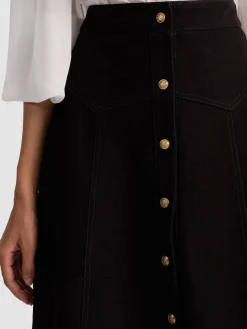 CALICA SUEDE MIDI SKIRT