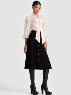 CALICA SUEDE MIDI SKIRT