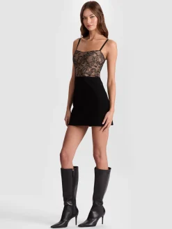 CARLA LACE CORSET MINI DRESS