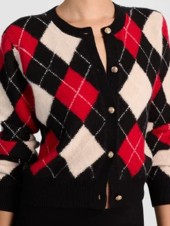 CAROLEE ARGYLE CARDIGAN