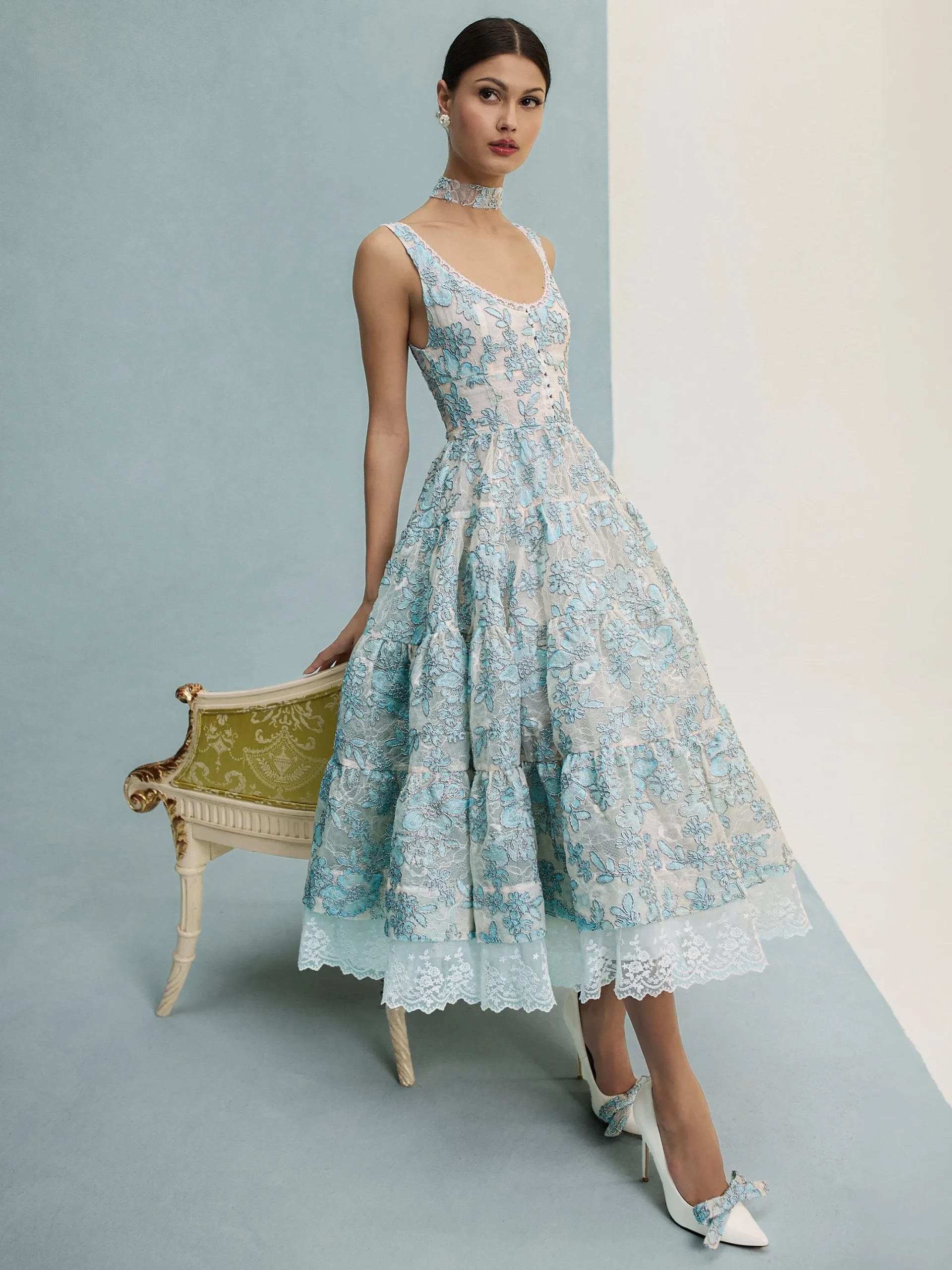 CHARLOTTE LACE MIDI DRESS