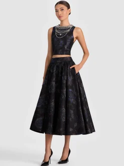 CHERRA EMBELLISHED CROP TOP