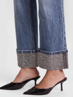 CHIC EMBELLISHED ANKLE JEAN