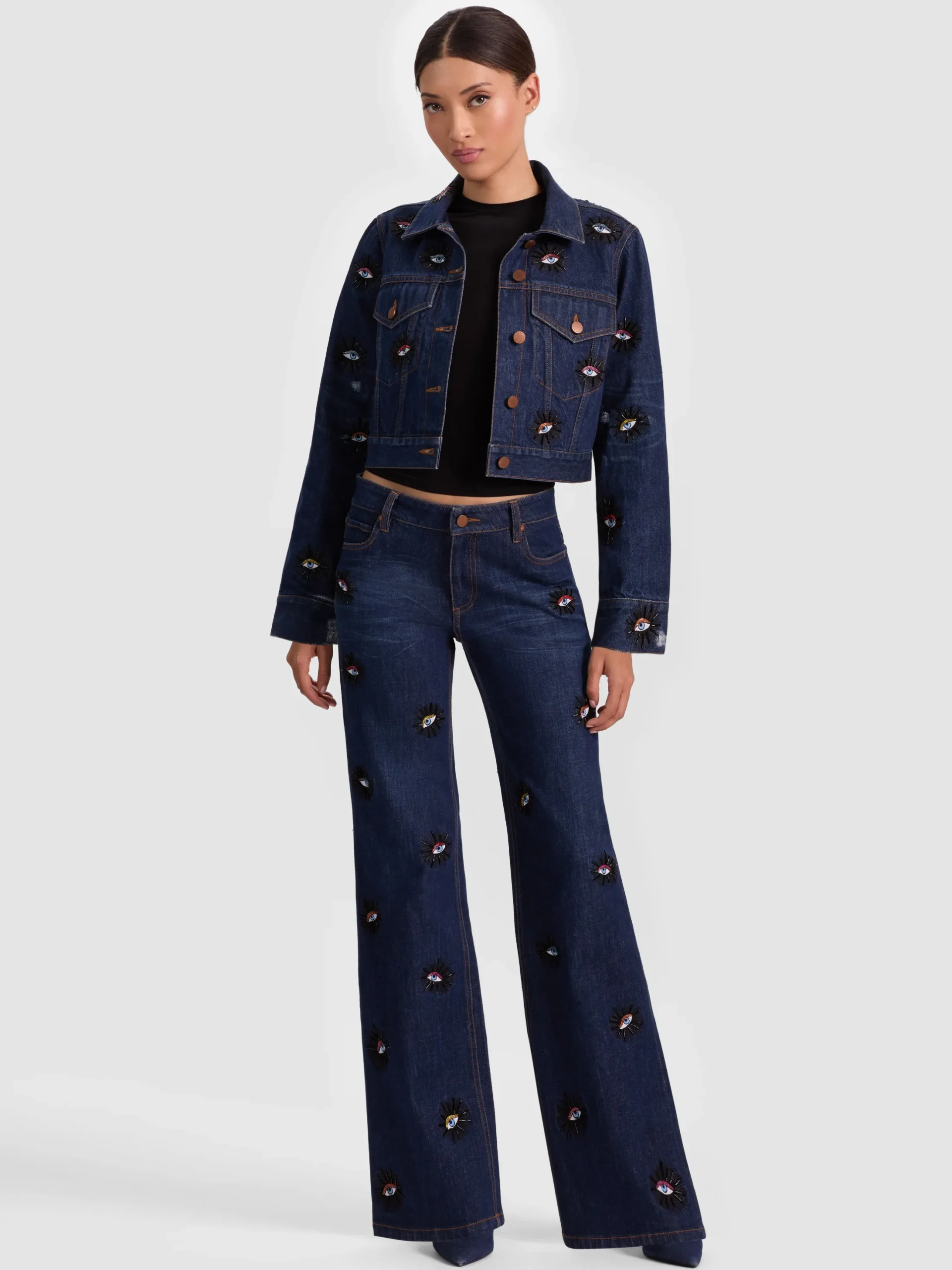 CHLOE EMBELLISHED DENIM JACKET