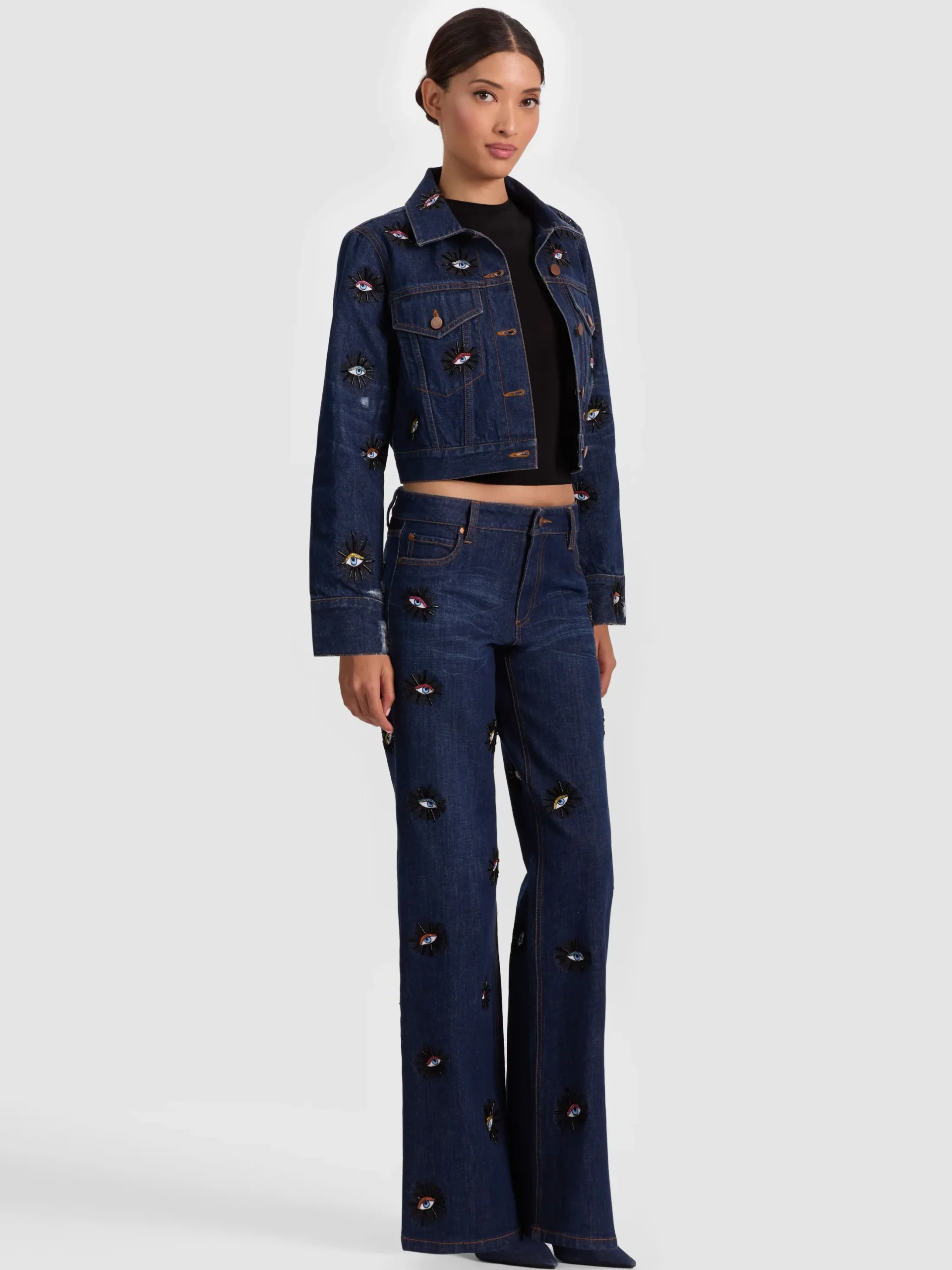 CHLOE EMBELLISHED DENIM JACKET
