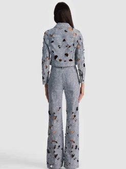 CHLOE LASER-CUT DENIM JACKET