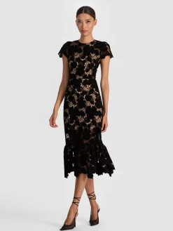 CLOVER OPEN BACK MIDI DRESS