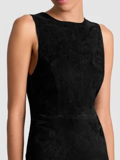 DELORA SUEDE MIDI DRESS