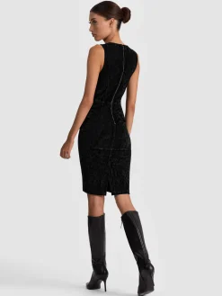 DELORA SUEDE MIDI DRESS