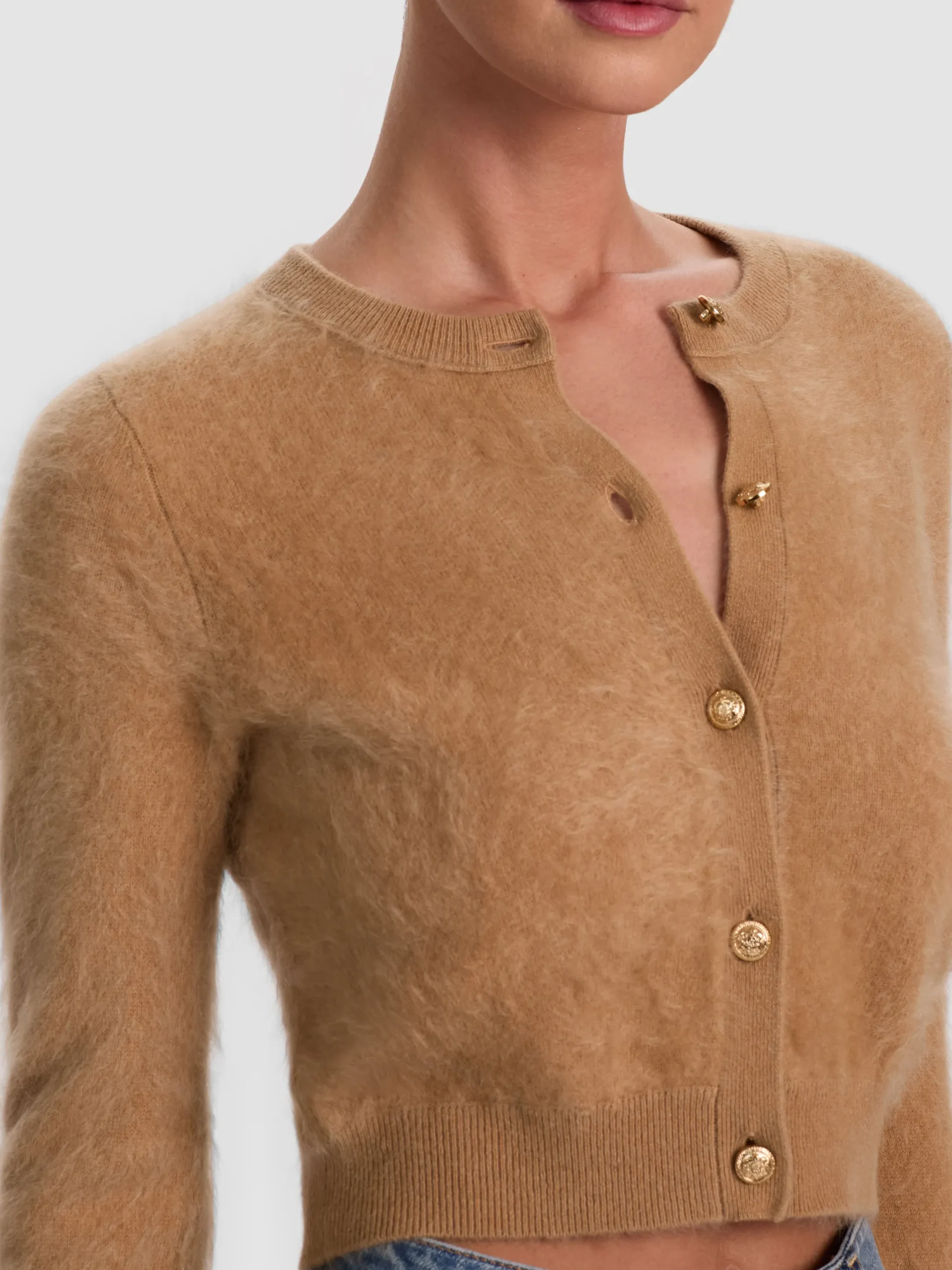 DOLLIE BRUSHED CASHMERE CARDIGAN