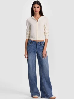 DOLLIE CASHMERE ZIP-UP HOODIE