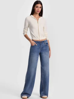 DOLLIE CASHMERE ZIP-UP HOODIE