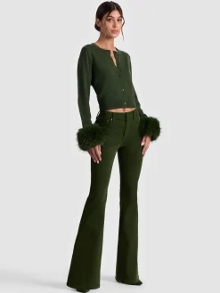 DOLLIE FAUX FUR CUFF CARDIGAN