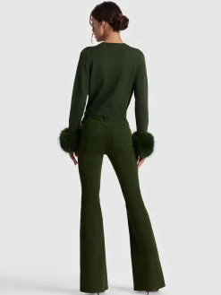 DOLLIE FAUX FUR CUFF CARDIGAN