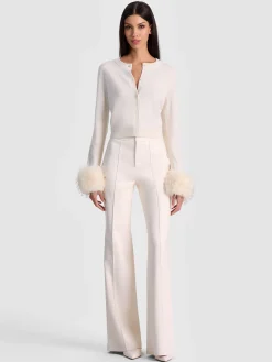 DOLLIE FAUX FUR CUFF CARDIGAN