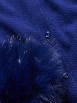 DOLLIE FAUX FUR CUFF CARDIGAN