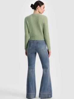 DOLLIE POINTELLE CASHMERE CARDIGAN