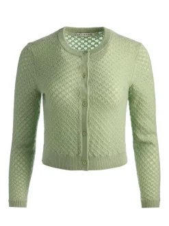 DOLLIE POINTELLE CASHMERE CARDIGAN