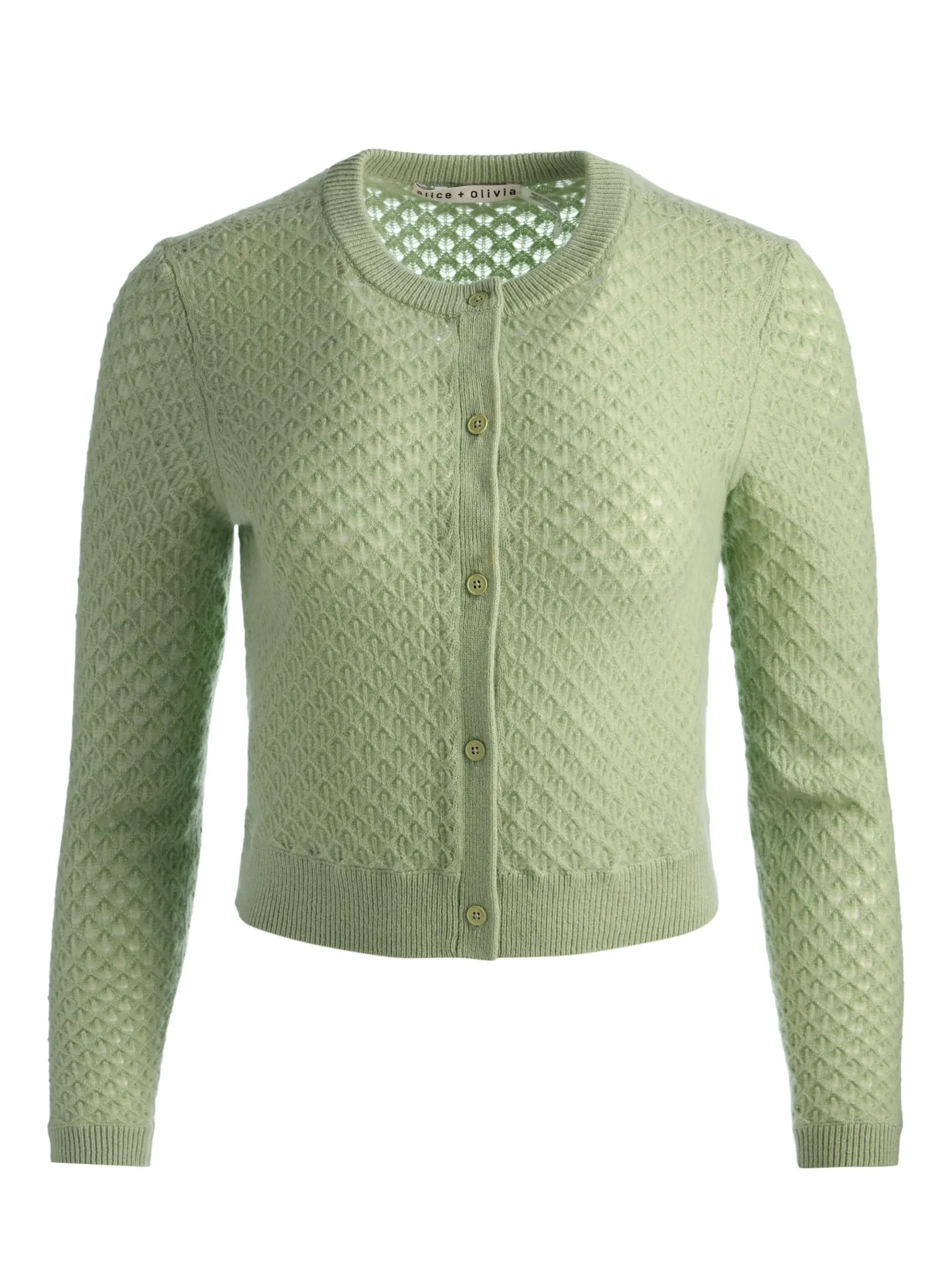 DOLLIE POINTELLE CASHMERE CARDIGAN