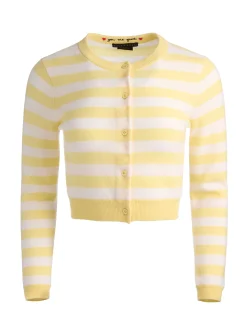 DOLLIE STRIPED CASHMERE CARDIGAN