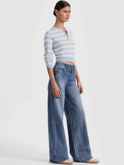 DOLLIE STRIPED CASHMERE CARDIGAN