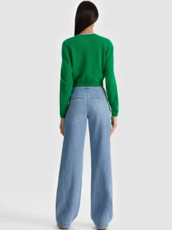 DOLLIE TWO TONE CASHMERE CARDIGAN