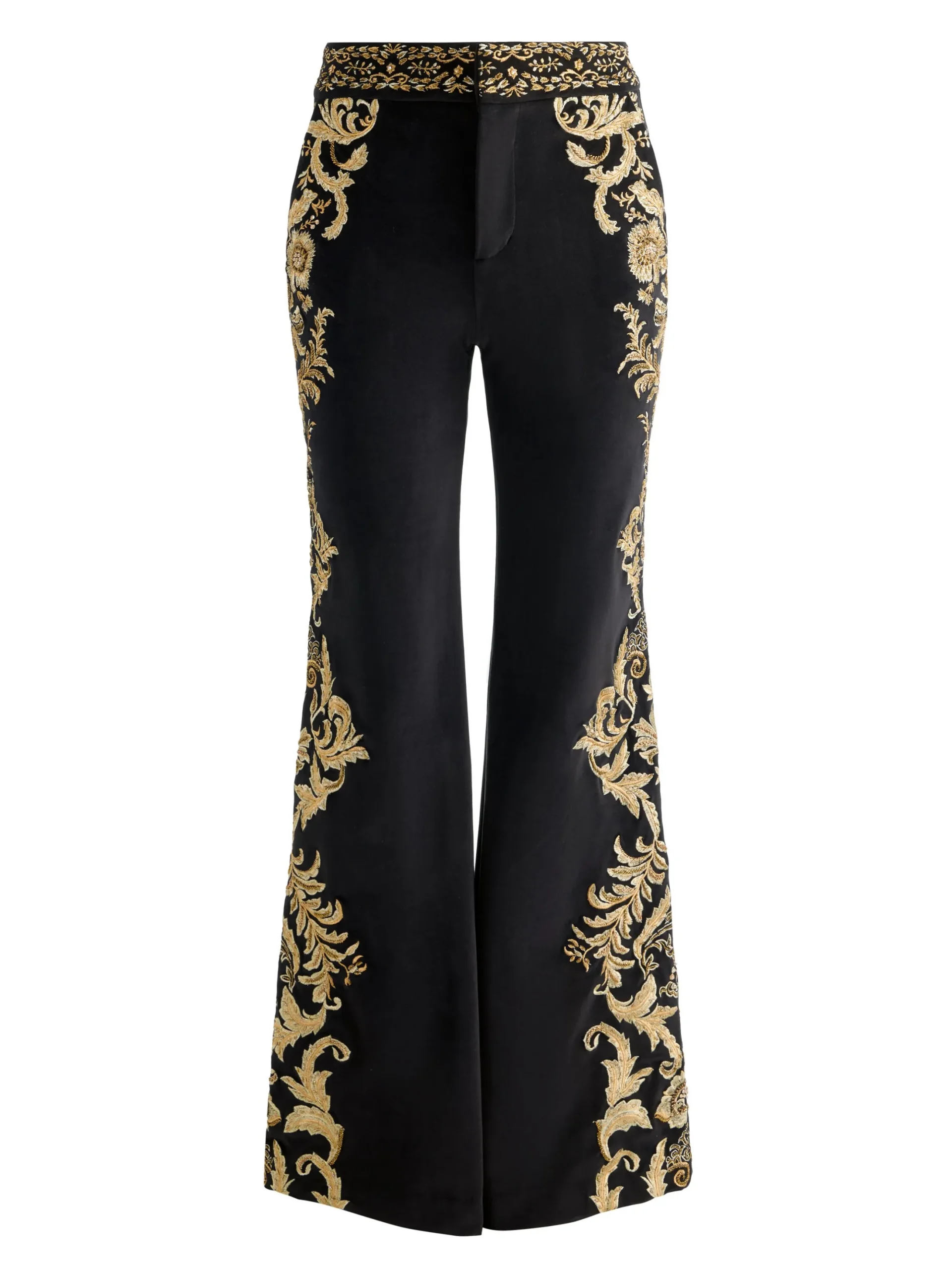DYLAN EMBROIDERED VELVET PANT