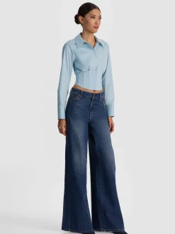 EDIE CORSET BUTTON DOWN