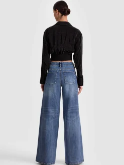 EDIE SEAMED CORSET BUTTON DOWN