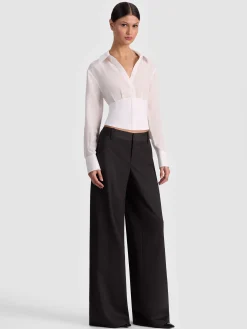 EDIE SEAMED CORSET BUTTON DOWN