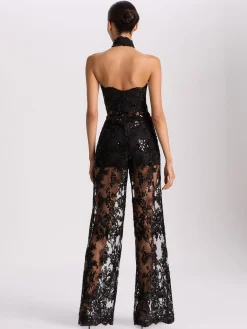 GEORGIE EMBELLISHED LACE JUMPSUIT