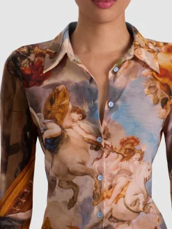 JADE MESH BUTTON DOWN