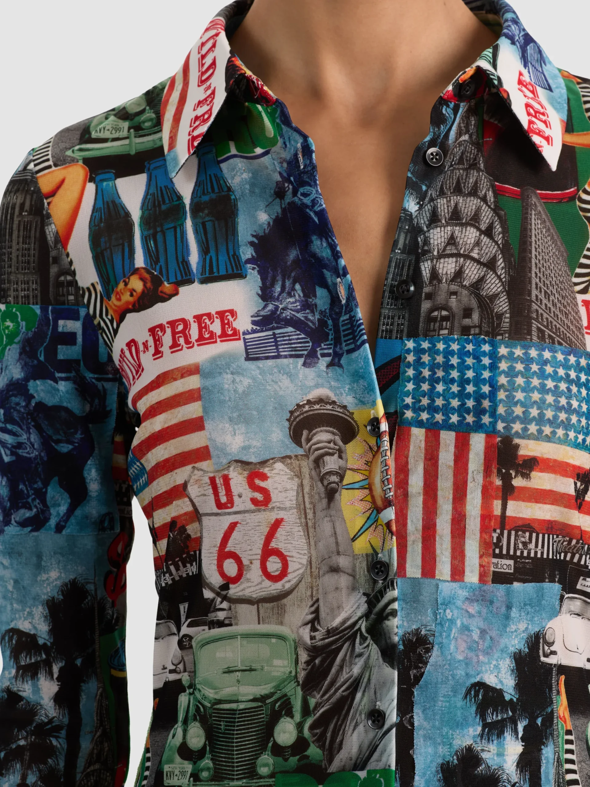 JADE MESH BUTTON DOWN