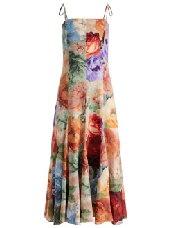 JEANETTE PANELED MIDI DRESS
