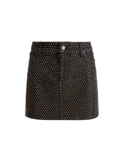 JOSS EMBELLISHED DENIM SKIRT