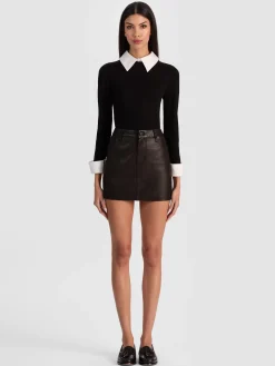 JOSS LEATHER MINI SKIRT